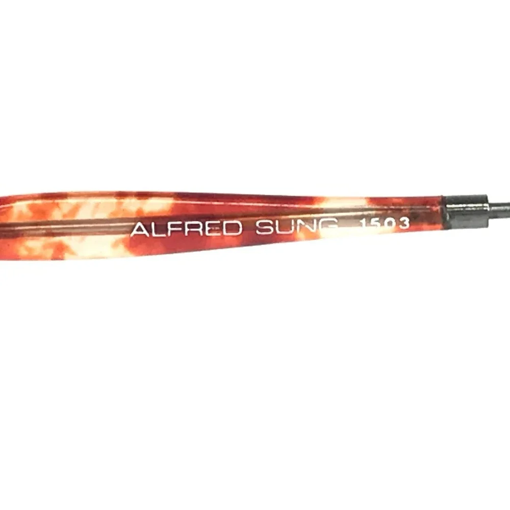 Alfred Sung Eyeglasses Frames 1503 COL 3 Rustic Purple Pink Tortoise 50-17-140